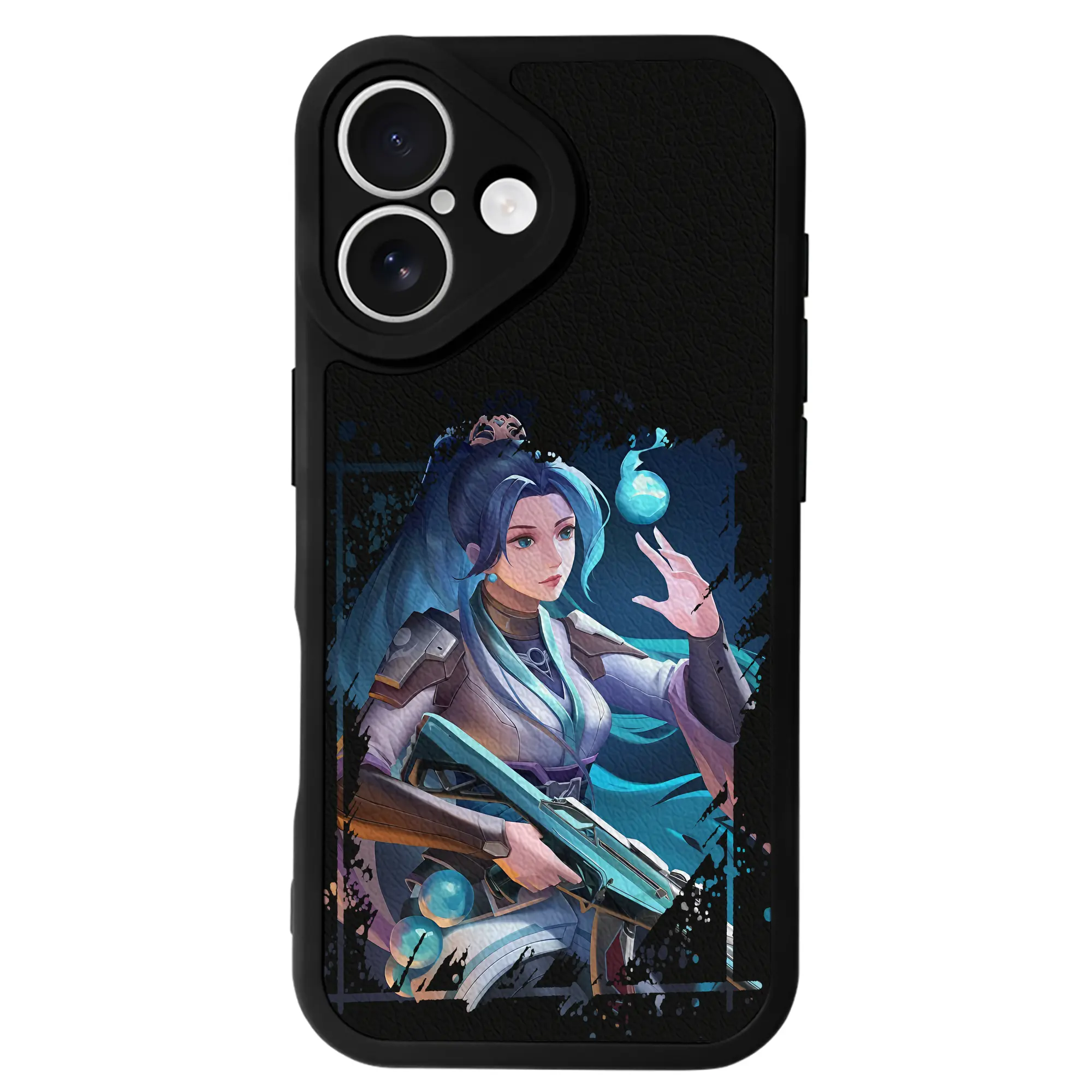 VALORANT グッズ,セージ - IPhone 16シリーズ対応 ・ シリコンスマホケース ・ レザー調 ・ 高精度フィット ・ 耐衝撃 ・ ワイヤレス充電対応 ・ 精密カット